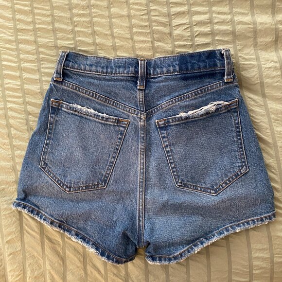 A&F Abercrombie High Rise Mom Jean Shorts Women's US Size 26 (2) - Picture 2 of 4